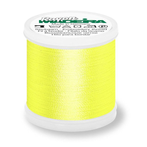 Madeira Rayon 40 machine embroidery thread 1000m spools 1023 lemon yellow